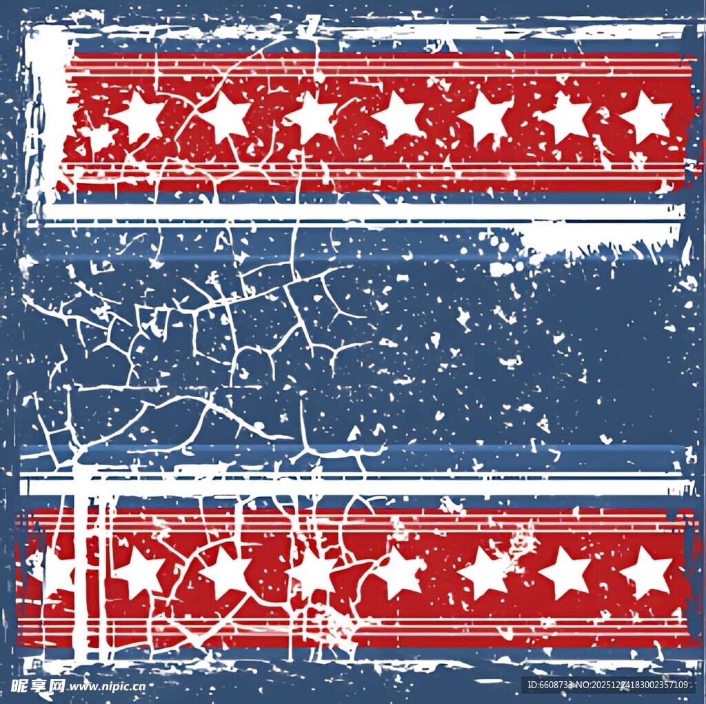 复古星条旗纹理背景图