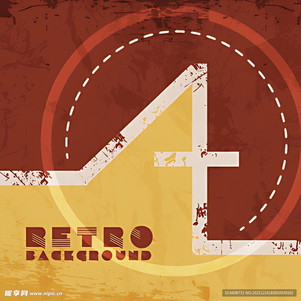 复古风格4号标志设计