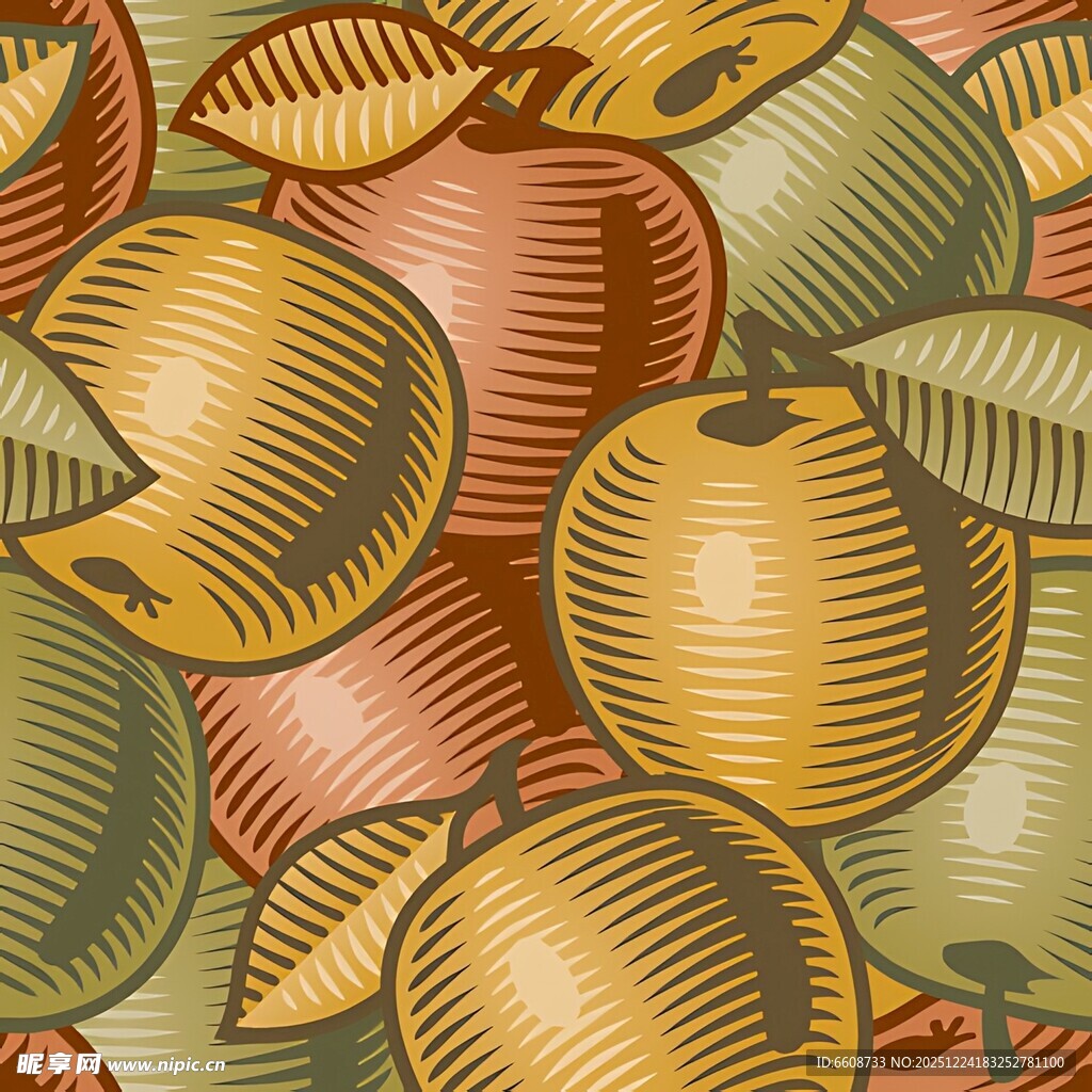 复古风格苹果图案背景