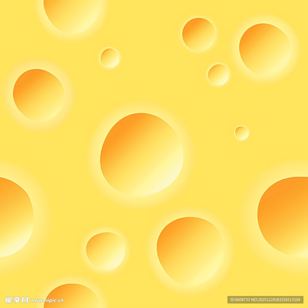 黄色奶酪孔洞纹理背景