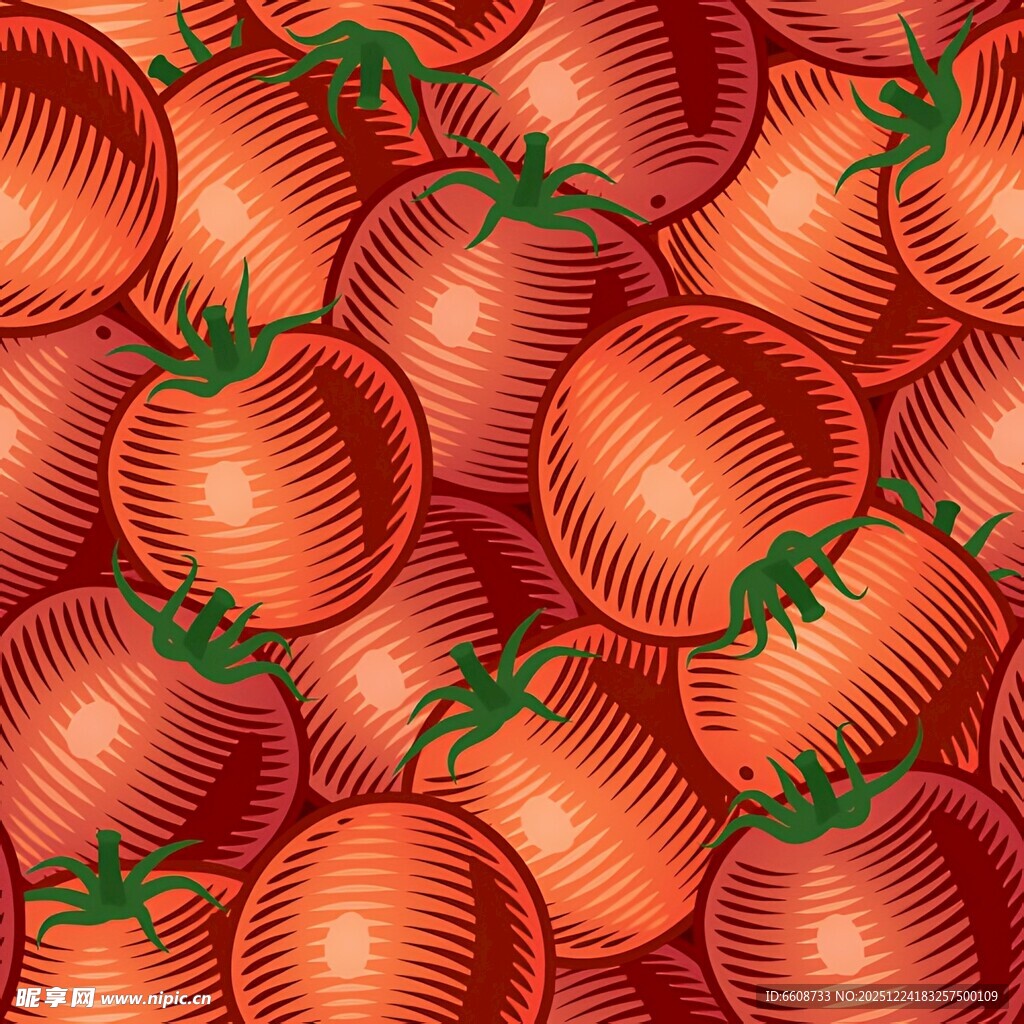 满屏新鲜番茄图案背景