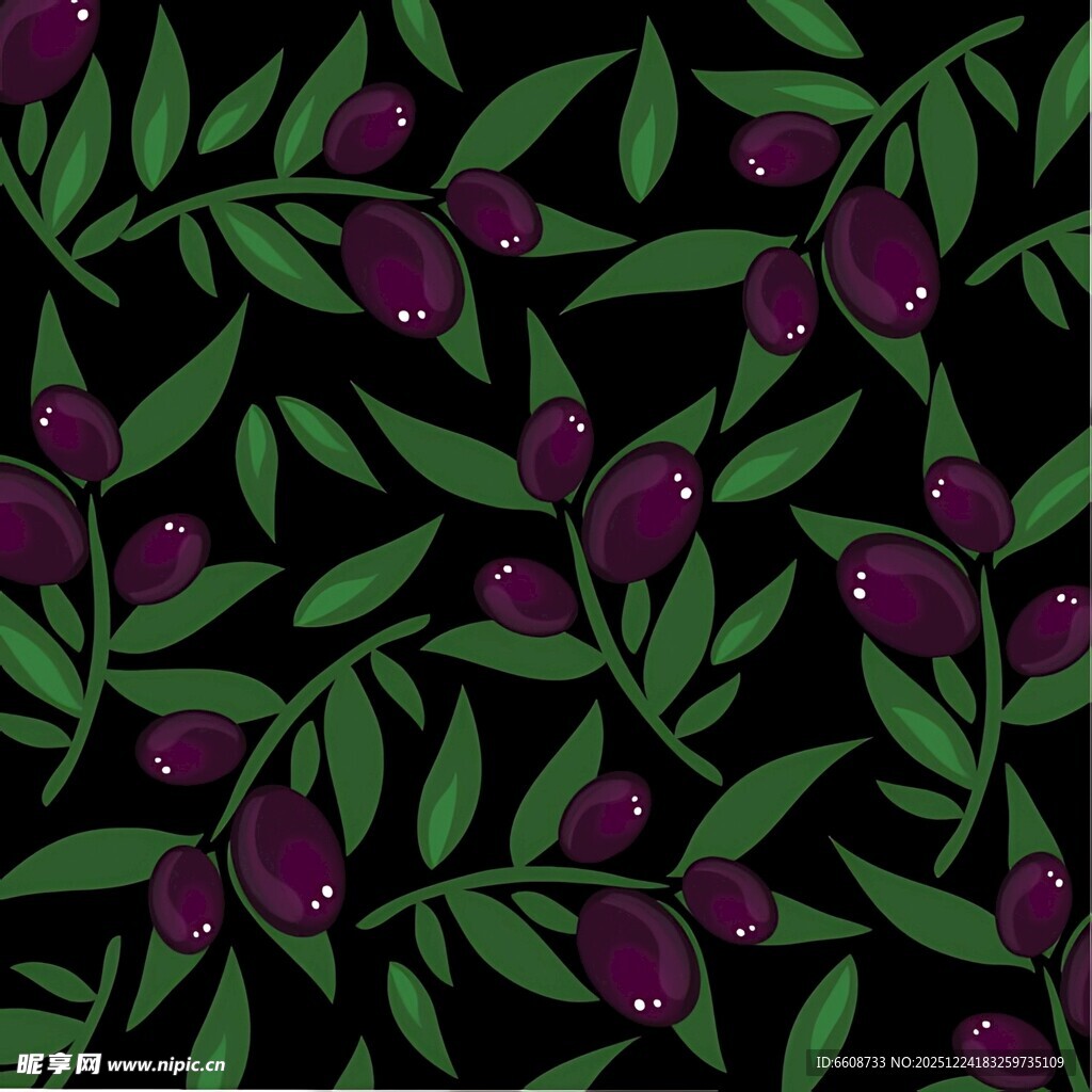 紫色橄榄叶图案背景