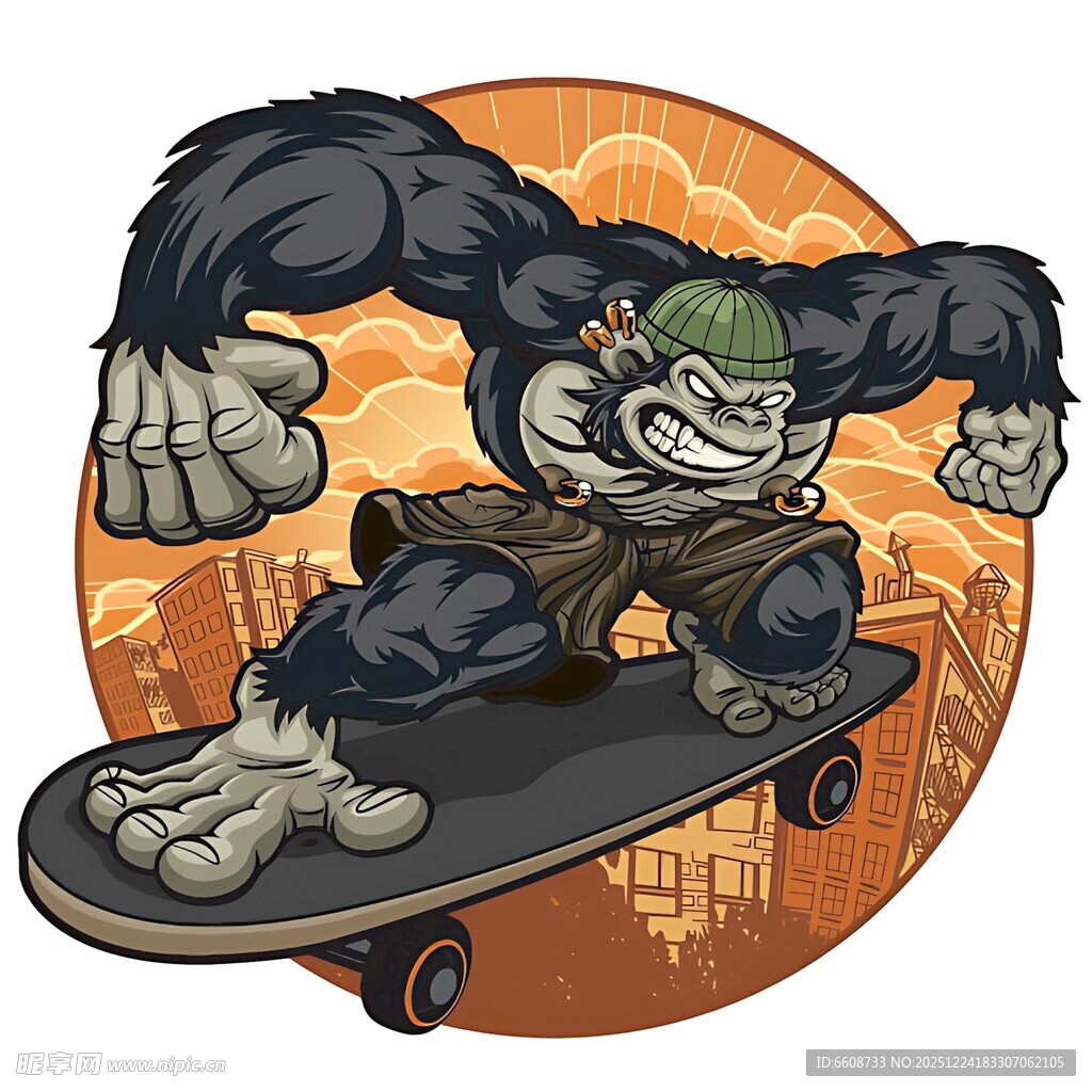 滑板大猩猩