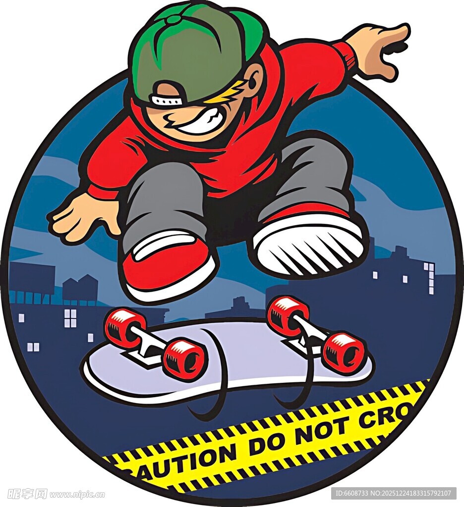 滑板少年酷炫空中动作