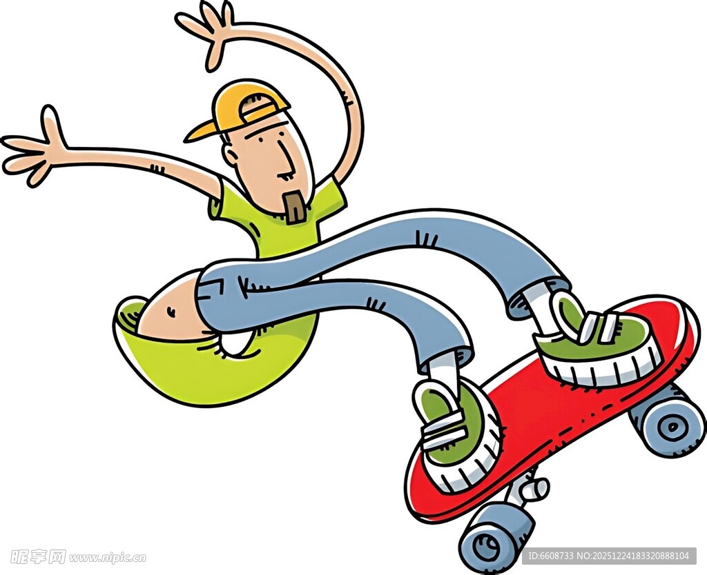 滑板少年酷炫空中动作