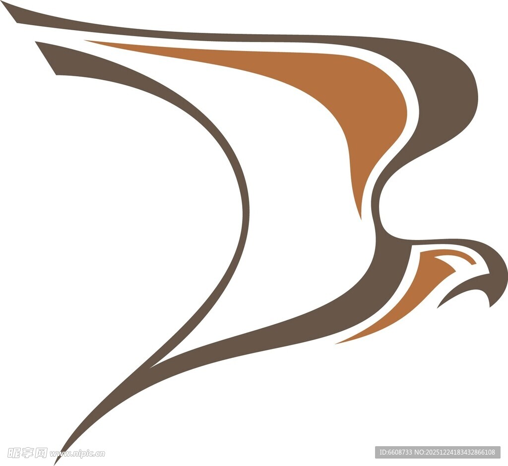 抽象飞鸟标志设计