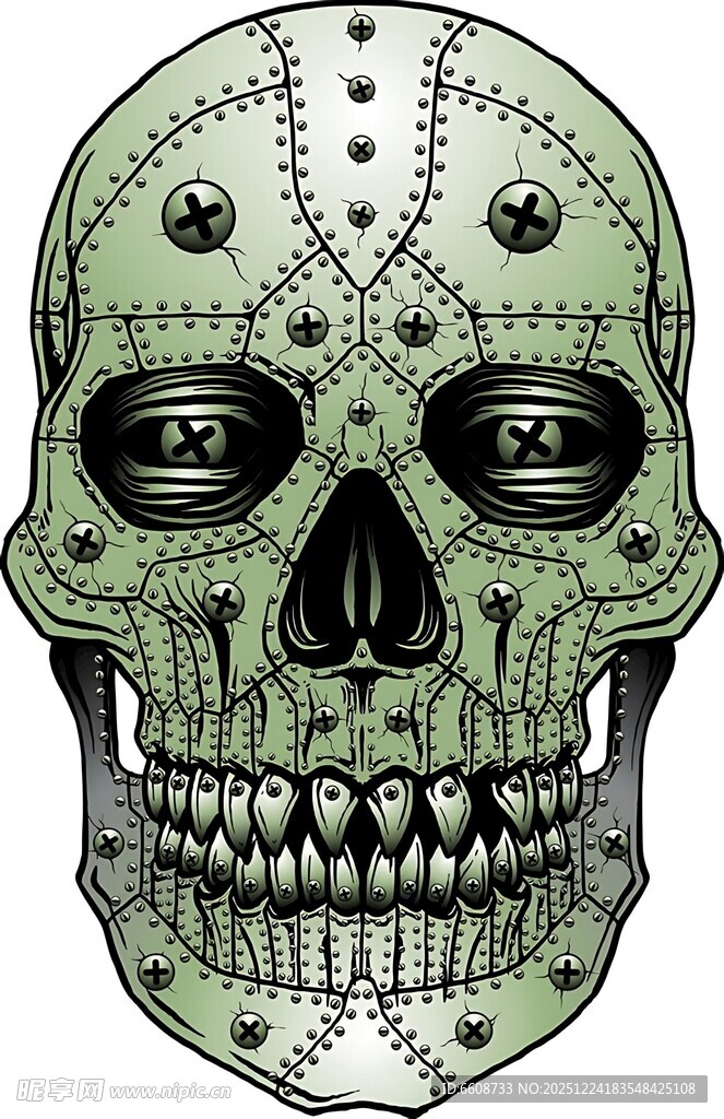 手绘骷髅图案