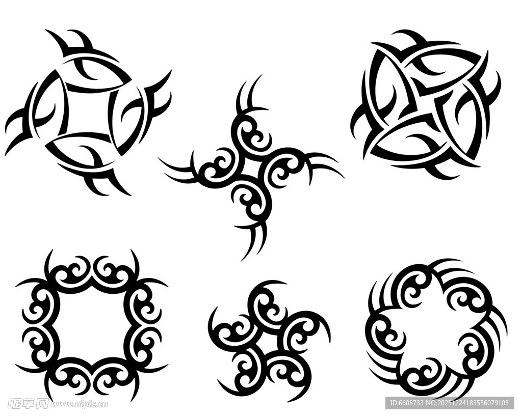 精美几何纹身图案设计