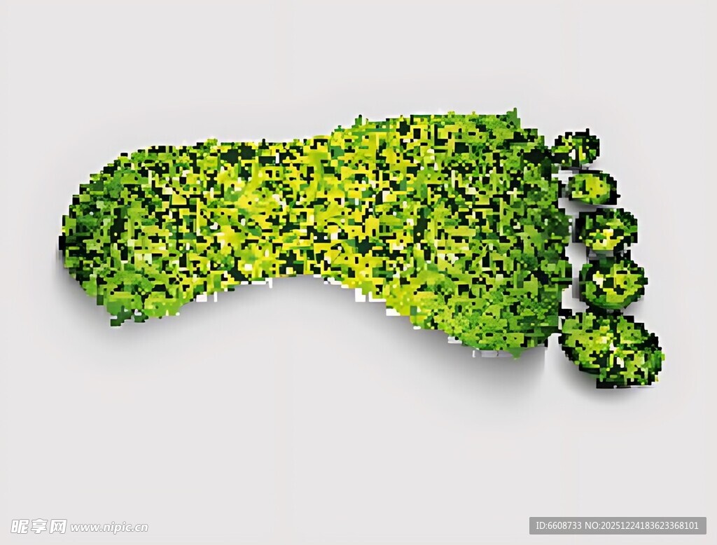 绿色螺旋状植物造型