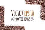 咖啡豆矢量素材设计图