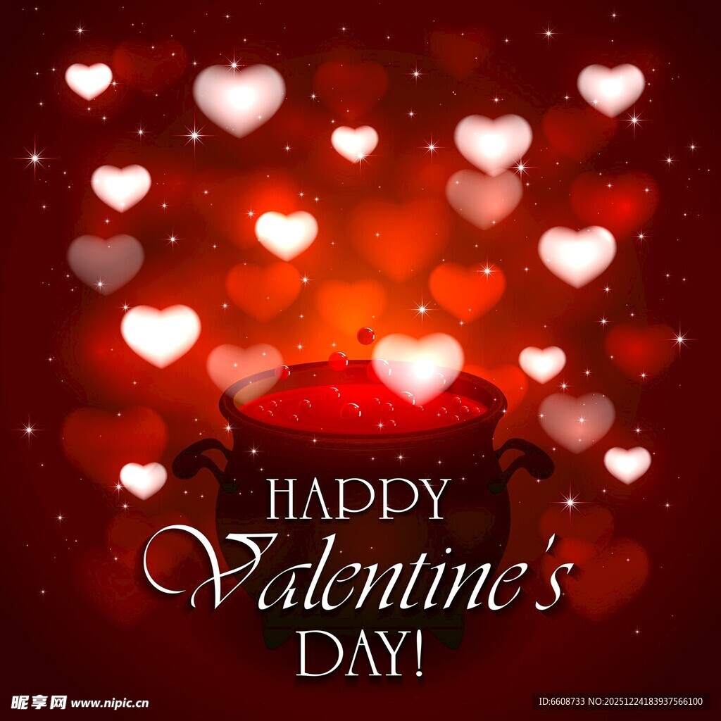 情人节浪漫红心背景图