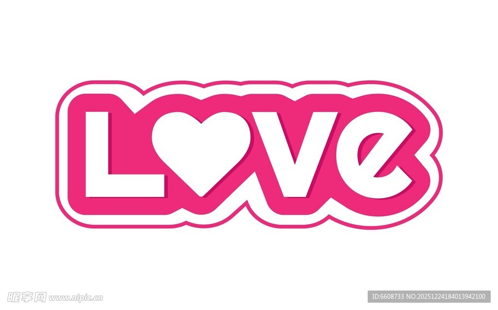 爱心LOVE标志图案