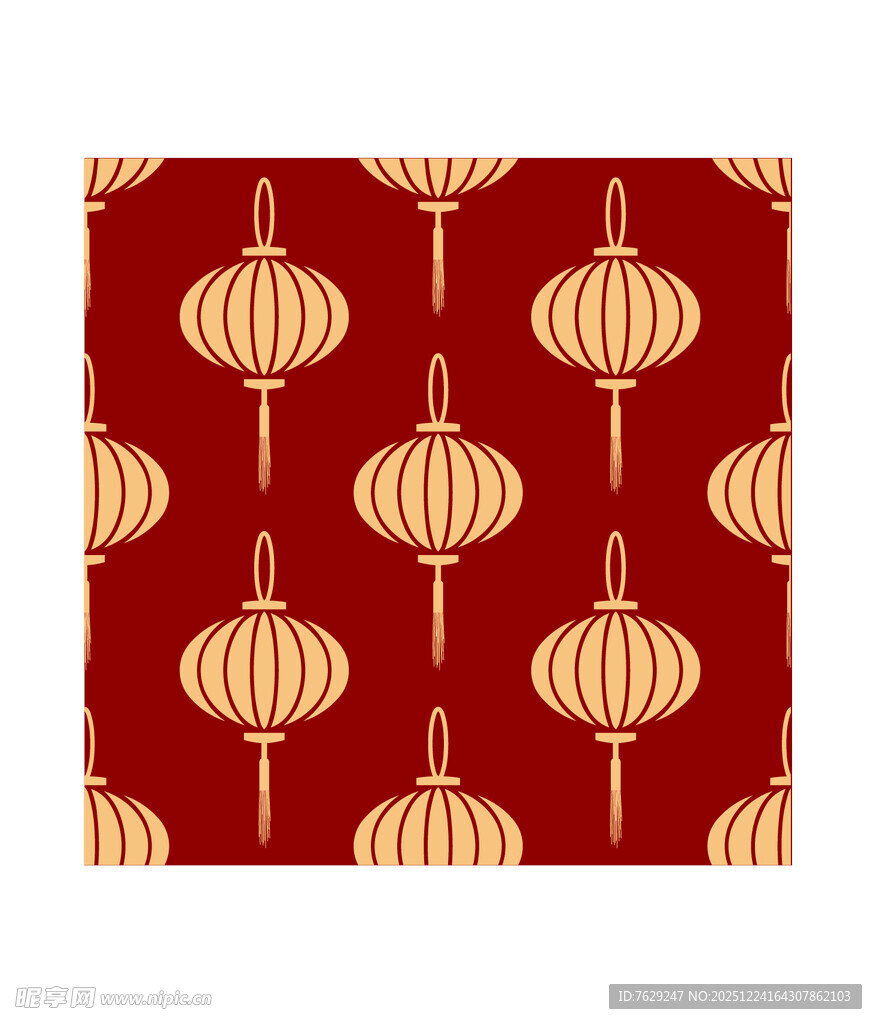 红色灯笼纹样