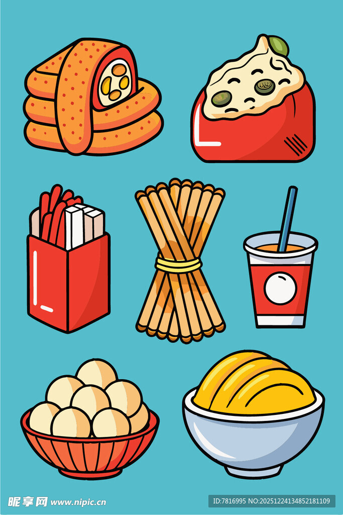 多样美味小吃集合