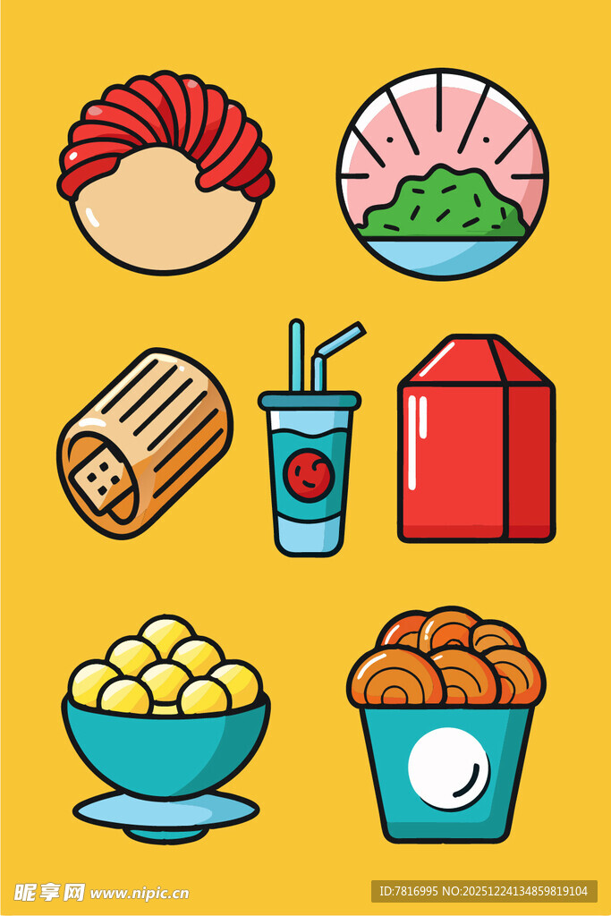 多样美味小吃集合