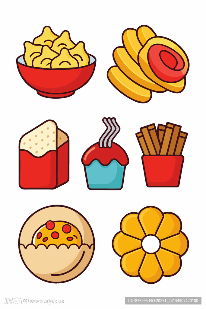 多样美味小吃集合