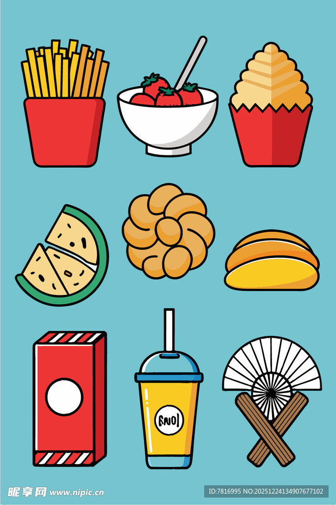 多样美味小吃集合