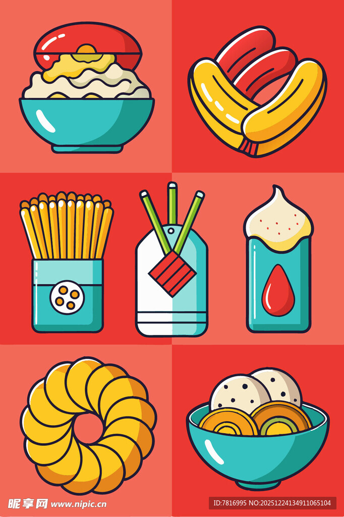 多彩美味小吃集合