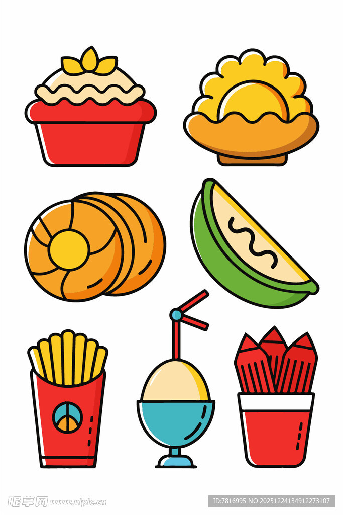 多彩美味小吃集合