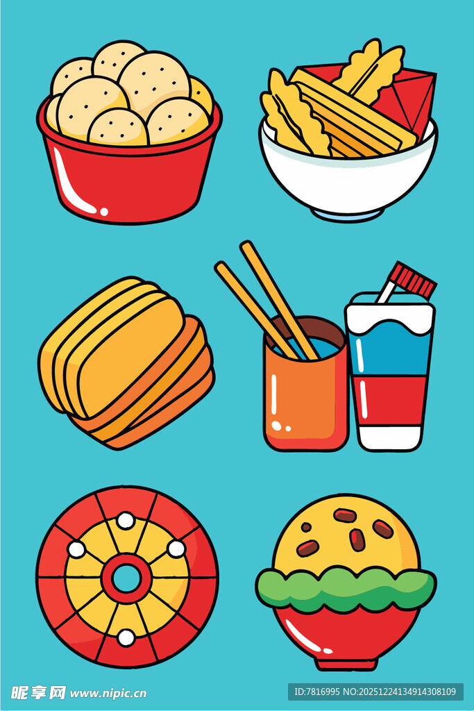 多彩美味小吃集合