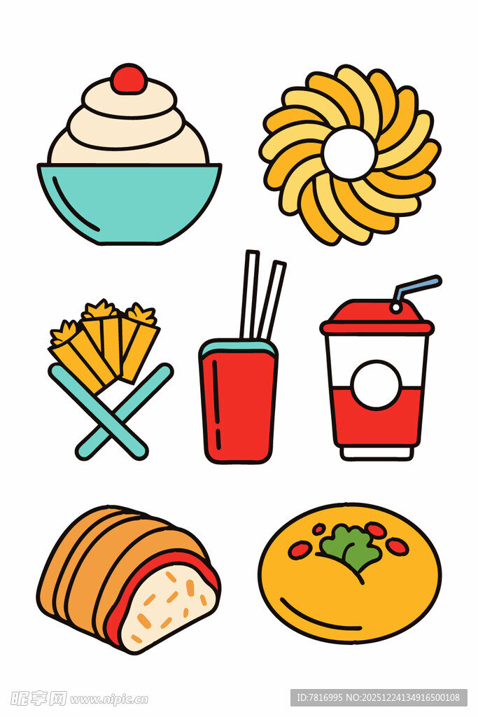 多样美味小吃集合