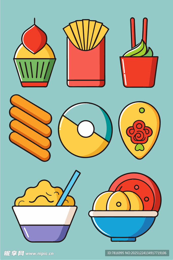 多彩美味小吃集合