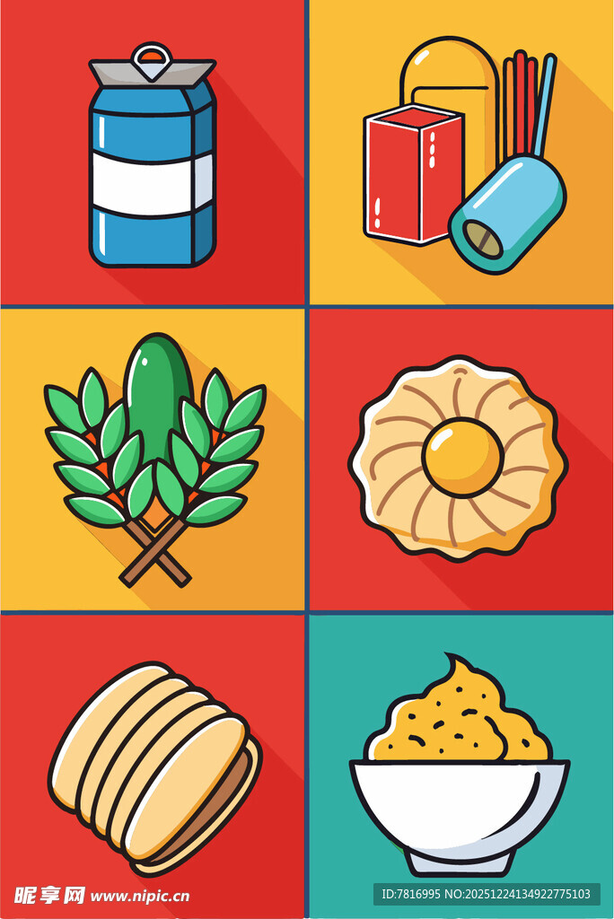 多样食品与日常用品展示