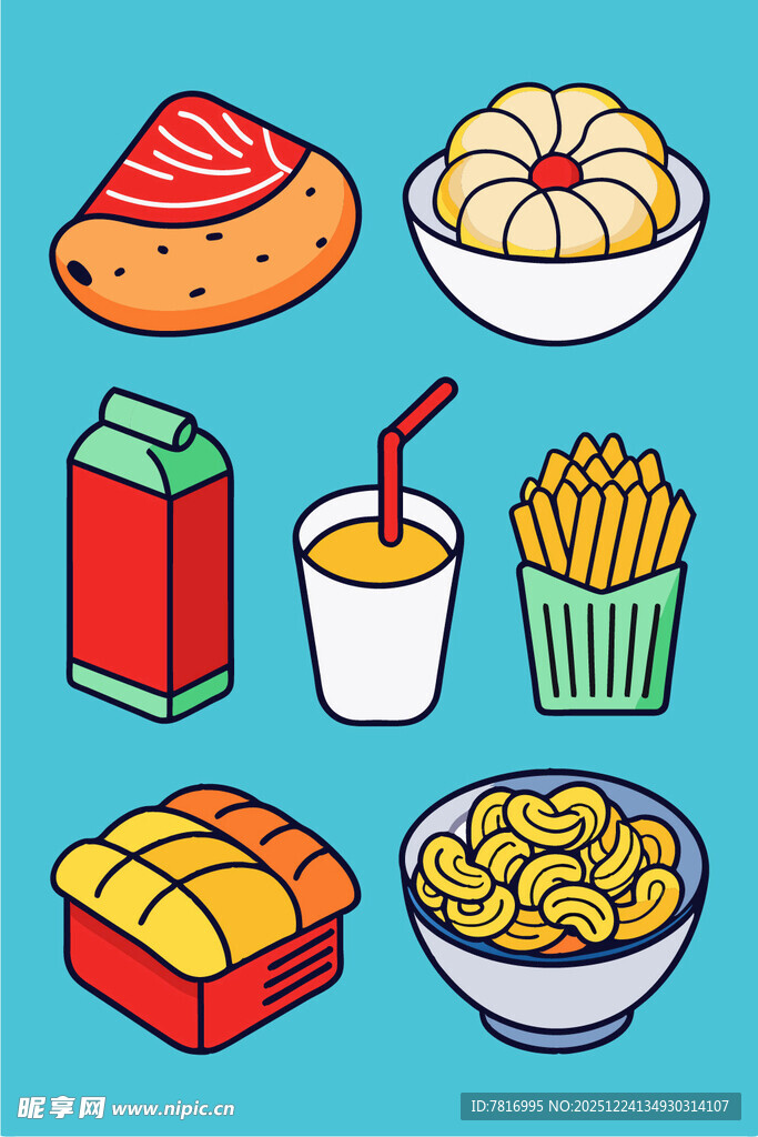 多彩美味小吃集合