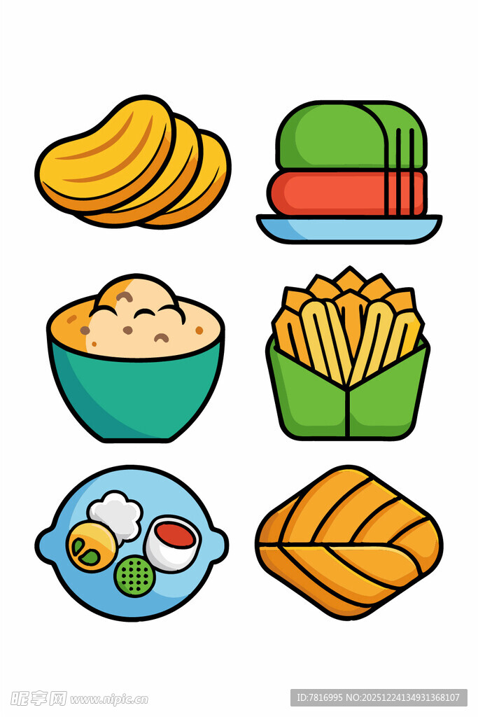 多样美味小吃集合