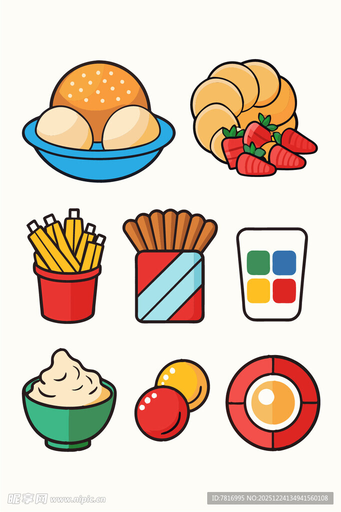 多样美味小吃集合