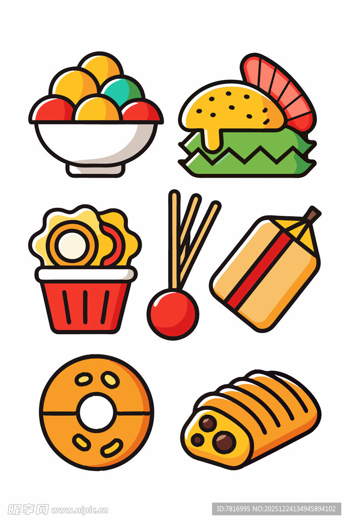 多样美味小吃集合