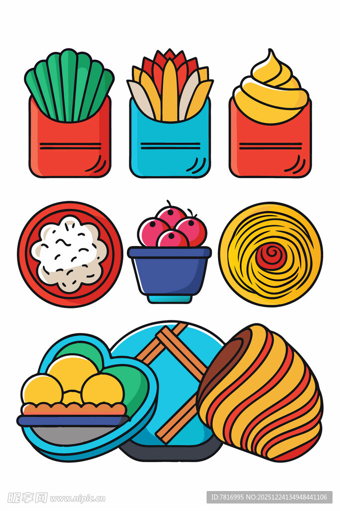 多彩美味小吃集合