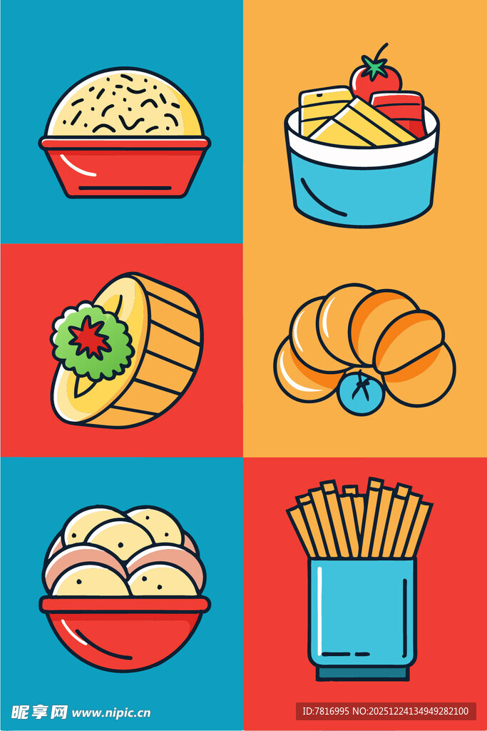 多彩美味小吃集合