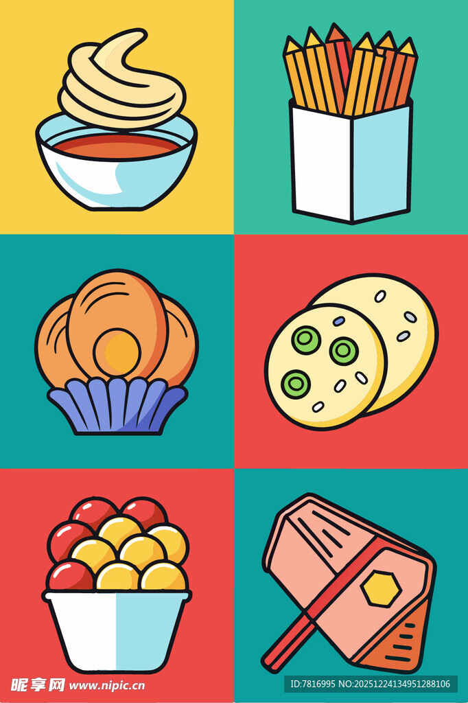 多彩美味小吃集合