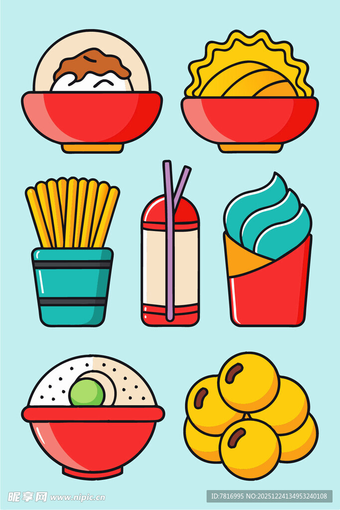 多彩美味小吃集合