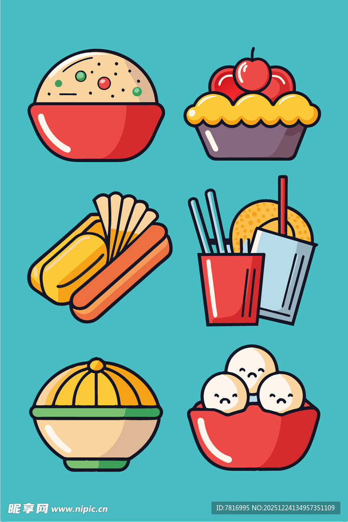 多彩美味小吃集合