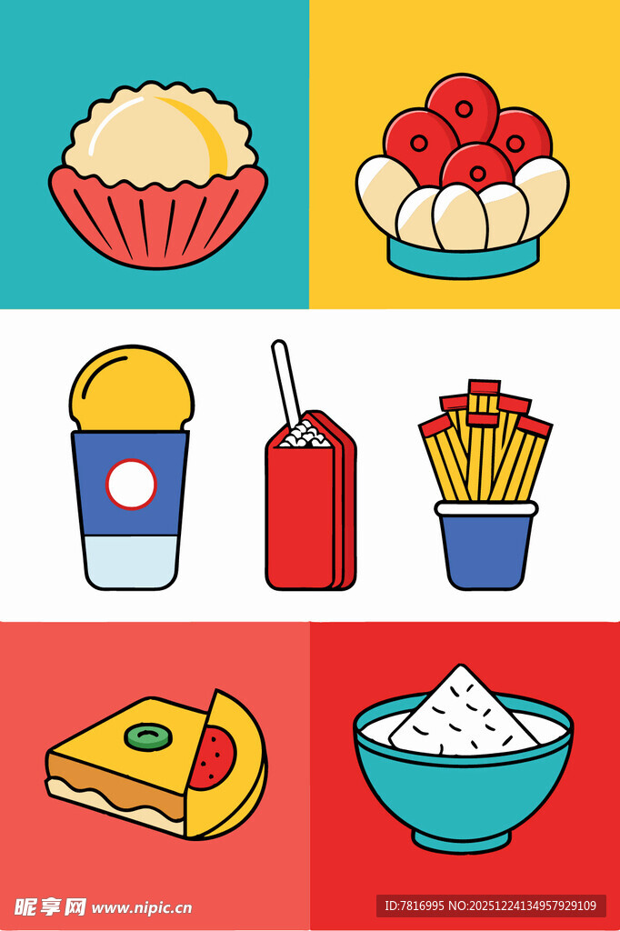 多彩美味小吃集合