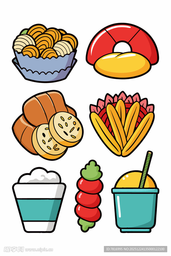 多样美味小吃集合