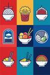 多彩美食图标集合