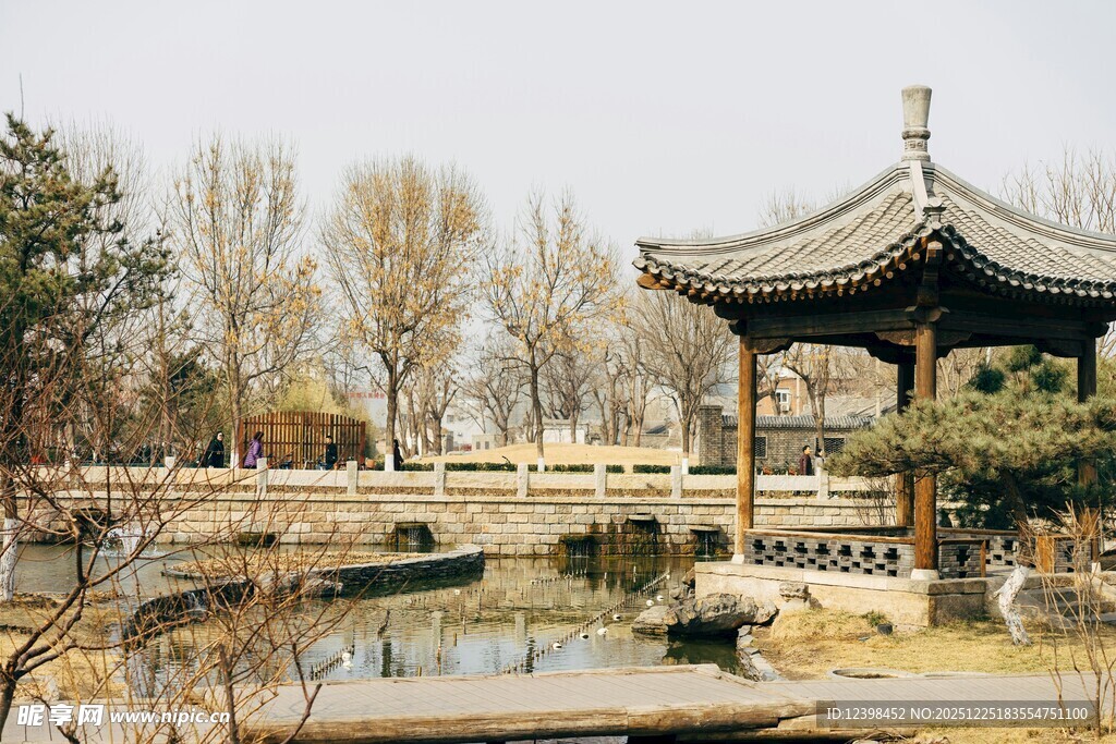 中式园林凉亭景观