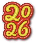 2026立体数字装饰图案