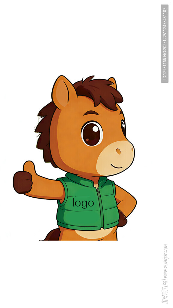 可爱小马竖拇指