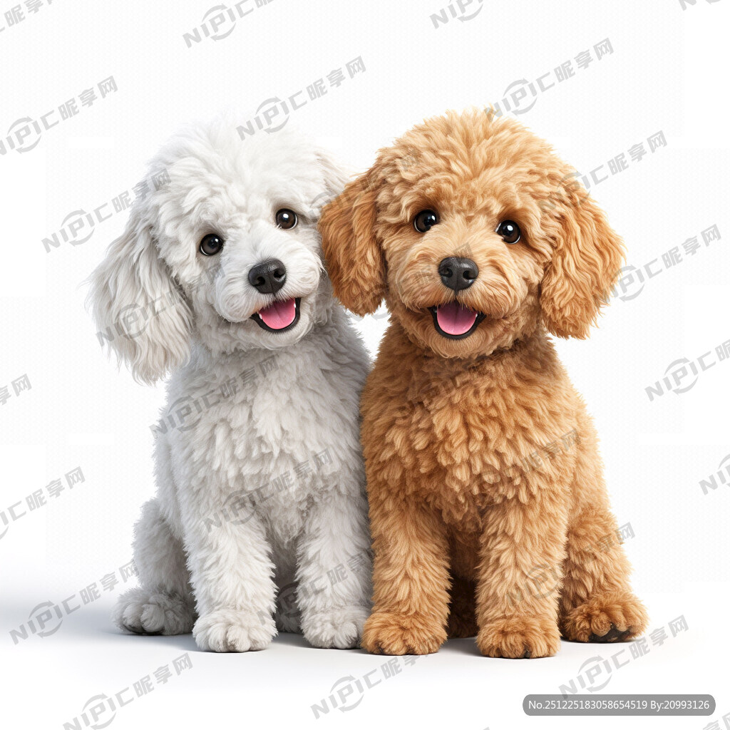 白底 开心的正面坐朝镜头 一只