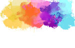 多彩水彩笔触背景图