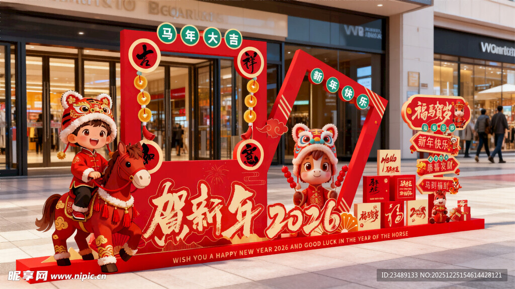 元旦春节新年美陈舞台装饰