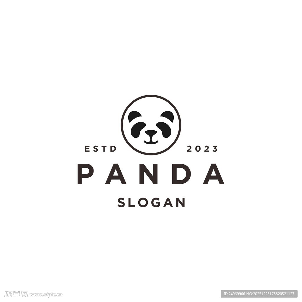 熊猫主题标志设计