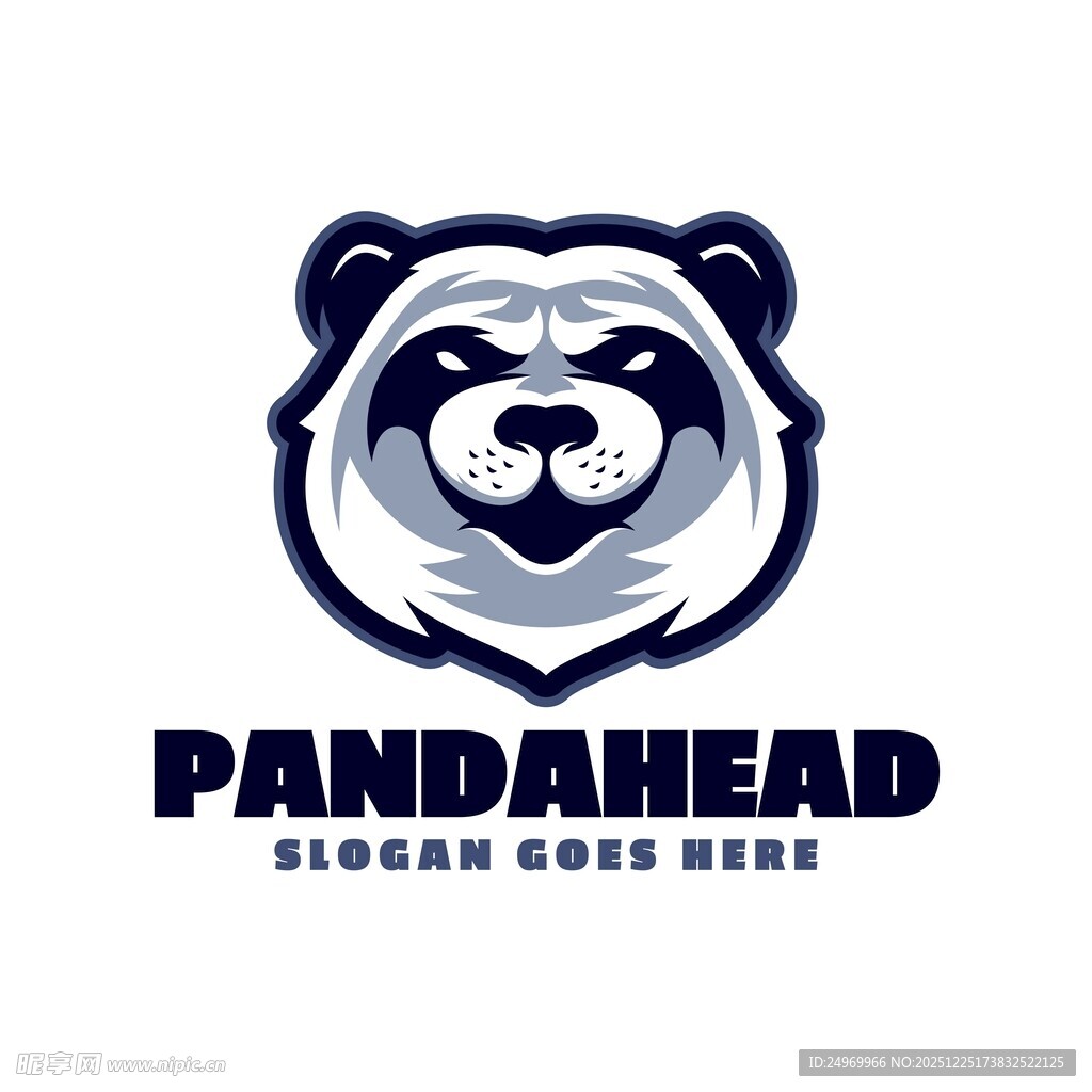 熊猫头标志设计