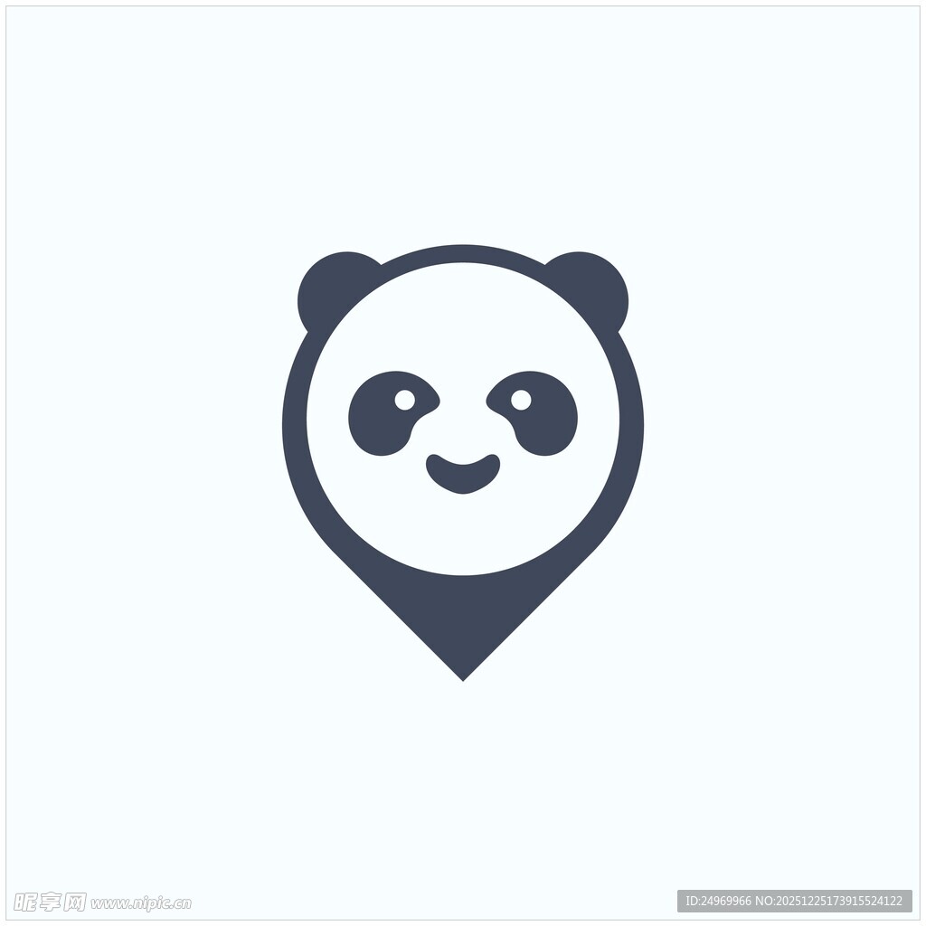 熊猫定位图标