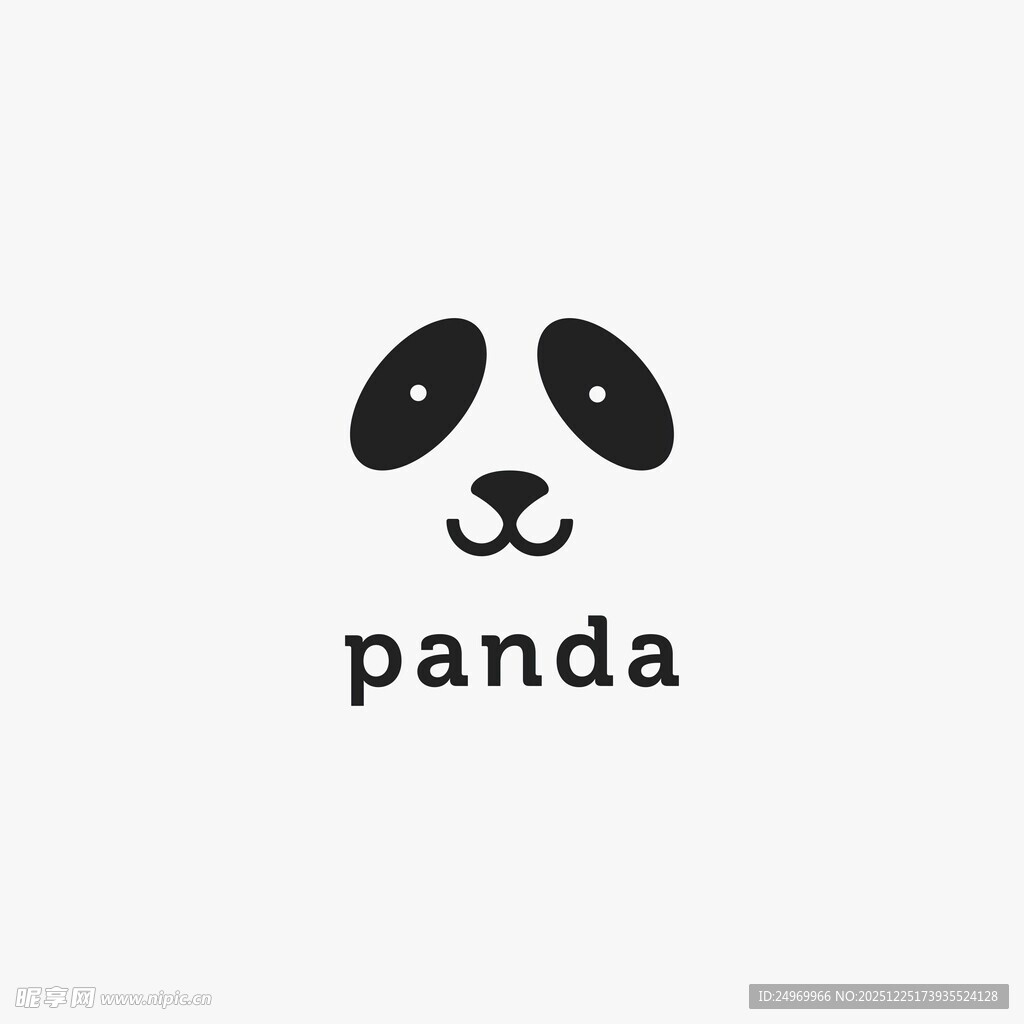 简约熊猫图案设计