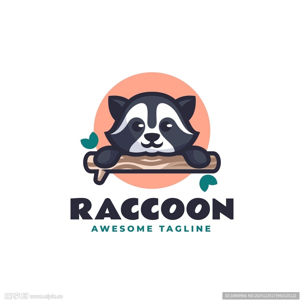 浣熊图案标志设计